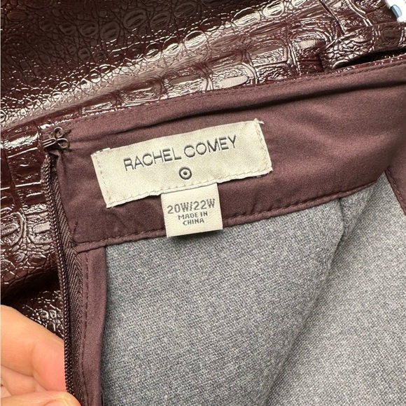Rachel Comey Target 20W/22W Faux Leather Textured Pencil Skirt Chicory Coffee - Picture 7 of 11